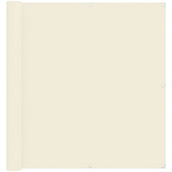 vidaXL Ekran balkonowy Kremowy 110 x 400 cm Materiał Oxford