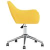 vidaXL Obrotowe krzesła stołowe, 2 szt., ż&oacute;łte, obite tkaniną
