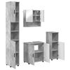 vidaXL Zestaw mebli łazienkowych z drzwiami 4 pcs Betonowy szary