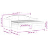 vidaXL Sofa rozsuwana z materacami, jasnoszara, 80x200 cm, tkanina