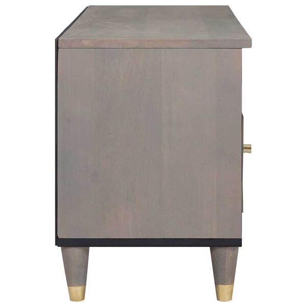 vidaXL Szafka pod telewizor Szary 100 x 33 x 46 cm Drewno z mango