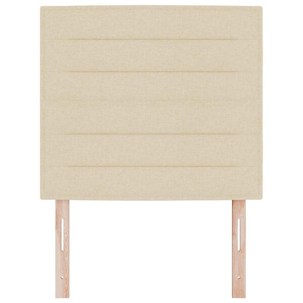 vidaXL Zagł&oacute;wek Z zagł&oacute;wkiem Kremowy 100 cm Sk&oacute;ra ekologiczna