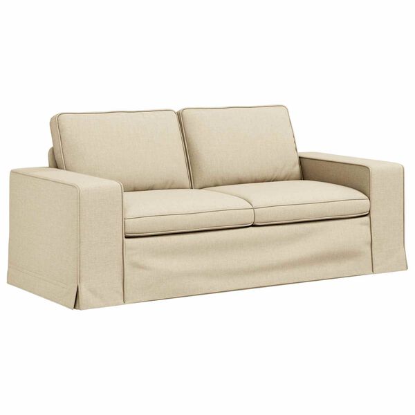 vidaXL Sofa Kremowy
