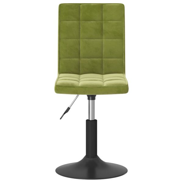 vidaXL Obrotowe krzesła stołowe, 6 szt., jasnozielone, obite aksamitem