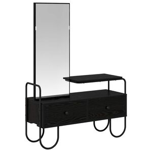 vidaXL Toaletka Czarny dąb 100 x 36,5 x 136 cm Drewno inżynieryjne