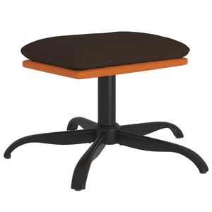 vidaXL Podn&oacute;żek, brązowy, 60x60x36 cm, tkanina i sztuczna sk&oacute;ra