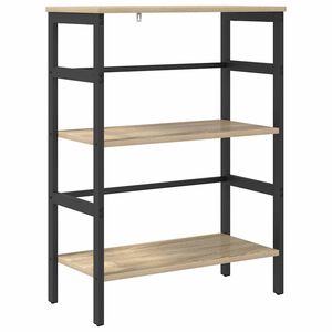 vidaXL P&oacute;łka na książki 2 poziomy 60 x 29,5 x 81 cm Dąb Sonoma