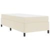 vidaXL Ramka ł&oacute;żka z materacem Kremowy 80 x 200 cm tkanina