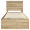 vidaXL Ramka ł&oacute;żka Z zagł&oacute;wkiem Sonoma 90 x 190 cm Lite drewno sosnowe