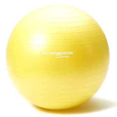 Wonder Core Piłka gimnastyczna, odporna na pękanie, 55 cm, żółta