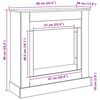 vidaXL Obudowa kominka, dąb artisan, 90x30x90 cm