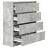 vidaXL Komoda Betonowa Szara 80x35x99 cm Drewno klejone