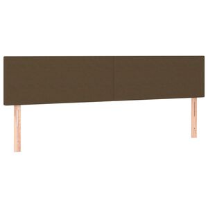vidaXL Zagł&oacute;wki, ciemnobrązowe, 180x5x78/88 cm, tkanina