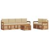 vidaXL Zestaw sof na zewnątrz 7 szt. Naturalny i Beżowy