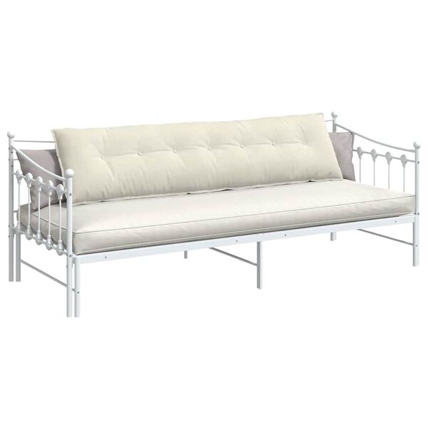 vidaXL Poduszka na plecy Kremowy 200 x 50 cm Tkanina sztruksowa