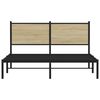vidaXL Metalowa rama ł&oacute;żka, bez materaca, dąb sonoma, 140x200 cm