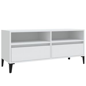 vidaXL Szafka pod TV, biała, 100x34,5x44,5 cm, materiał drewnopochodny