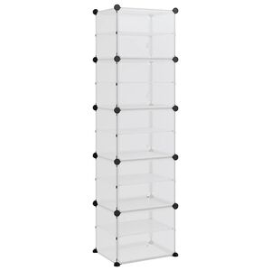 vidaXL Stojak na buty, przezroczysty, 44x31,5x153,5 cm, PP