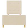 vidaXL Ramka ł&oacute;żka Z zagł&oacute;wkiem Kremowy 100 x 200 cm tkanina