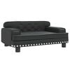 vidaXL Sofa dla dzieci, czarna, 70x45x30 cm, sztuczna sk&oacute;ra