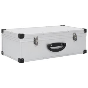 vidaXL Walizka na 80 płyt CD, aluminiowa, ABS, srebrna