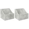 vidaXL Pudełko na płyty LP 2 szt. Betonowy szary 37 x 33 x 32 cm