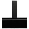 vidaXL Ścienny okap kuchenny, 90 cm, stal i hartowane szkło, czarny