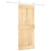vidaXL Drzwi przesuwne Naturalne i białe 85 x 210 cm