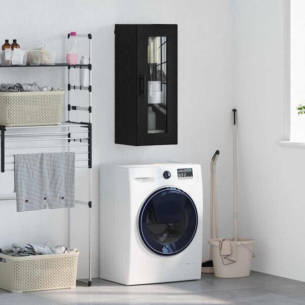 vidaXL Szafka wisząca Czarny Dąb 34,5 x 34 x 90 cm