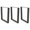 vidaXL Nogi do stołu jadalnego w kształcie litery V 3 szt. Antracyt 90x(72-73,3) cm Stal