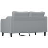 vidaXL Sofa 2-osobowa, jasnoszara, 140 cm, tapicerowana tkaniną