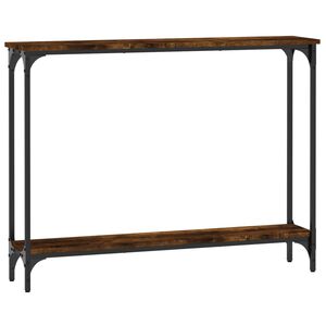 vidaXL Stolik konsolowy, przydymiony dąb, 100x22,5x75 cm