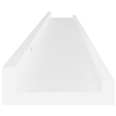 vidaXL Półki ścienne, 2 szt., białe, 100x9x3 cm
