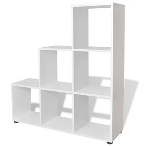vidaXL Regał schodkowy, 107 cm, biały