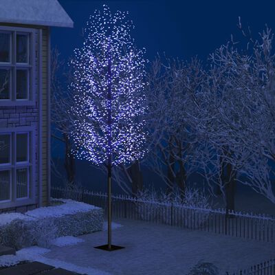 vidaXL Drzewko świecące na niebiesko, 2000 LED, kwiat wiśni, 500 cm