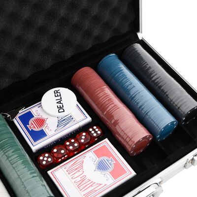 vidaXL Zestaw żetonów do pokera, 300 szt., 4 g