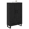 vidaXL Highboard Czarny Dąb 69,5 x 31 x 115 cm Materiał drewnopochodny