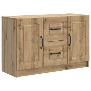 vidaXL Bufet Dąb artisan 89 x 34,5 x 57 cm Drewno inżynieryjne