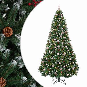 vidaXL Sztuczna choinka zielona z bombką 180 cm 300 LED Ciepła biel