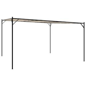 vidaXL Altana, beżowa, 4x4 m, 180 g/m&sup2;, tkanina i stal
