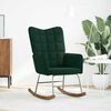vidaXL Fotel bujany, ciemnozielony, tapicerowany aksamitem