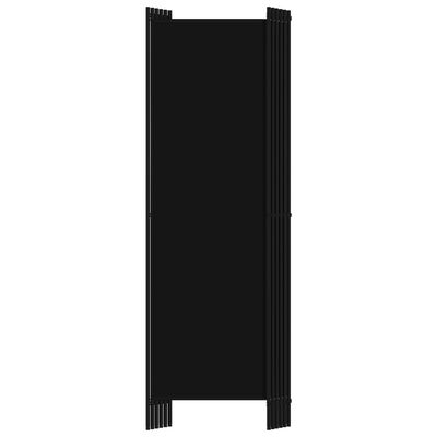 vidaXL Parawan 6-panelowy, czarny, 300 x 180 cm
