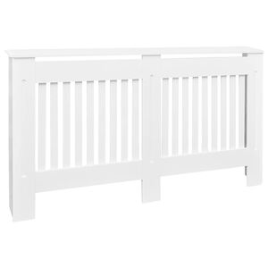 vidaXL Biała osłona na kaloryfer, płyta materiał drewnopochodny, 152 cm