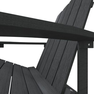 vidaXL Krzesło ogrodowe Adirondack, HDPE, antracytowe