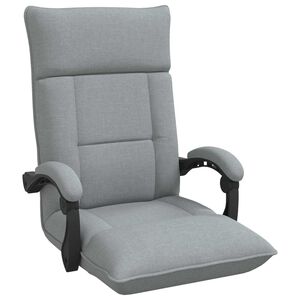 vidaXL Regulowany fotel na podłogę jasnoszary tkanina