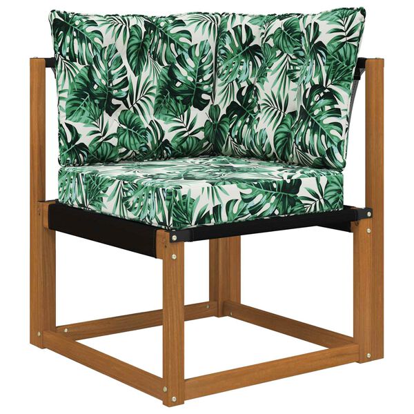 vidaXL Poduszka do sofy na zewnątrz 3 pcs Wz&oacute;r liścia Poliester