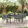 vidaXL Zestaw do jadalni w ogrodzie z poduszką 5 pcs Szary
