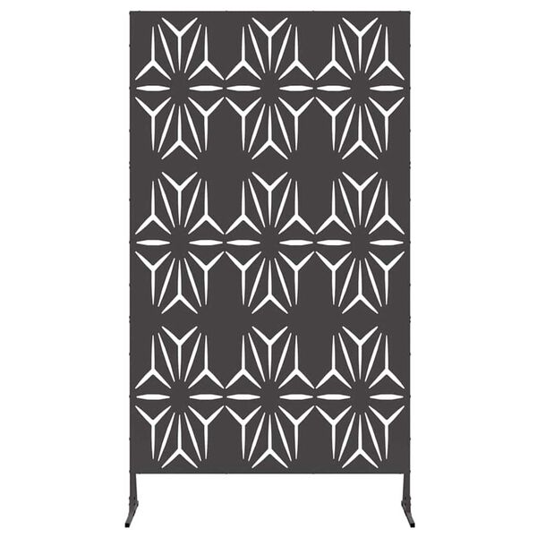 vidaXL Ekran prywatności Czarny Stal