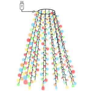 vidaXL Siatka lampek choinkowych, 150 kolorowych diod LED, 150 cm