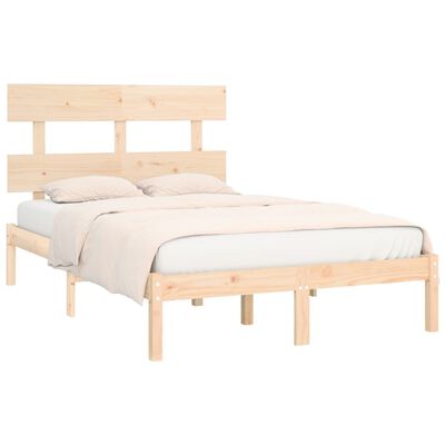 vidaXL Rama łóżka, lite drewno, 120x200 cm